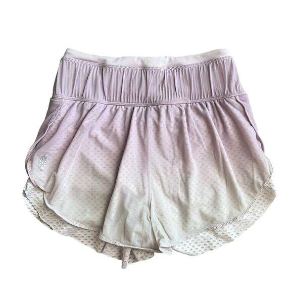 Free People Movement FP Rise With The Sun Purple Ombre Layered Mesh Shorts Sz XS - Picture 7 of 13